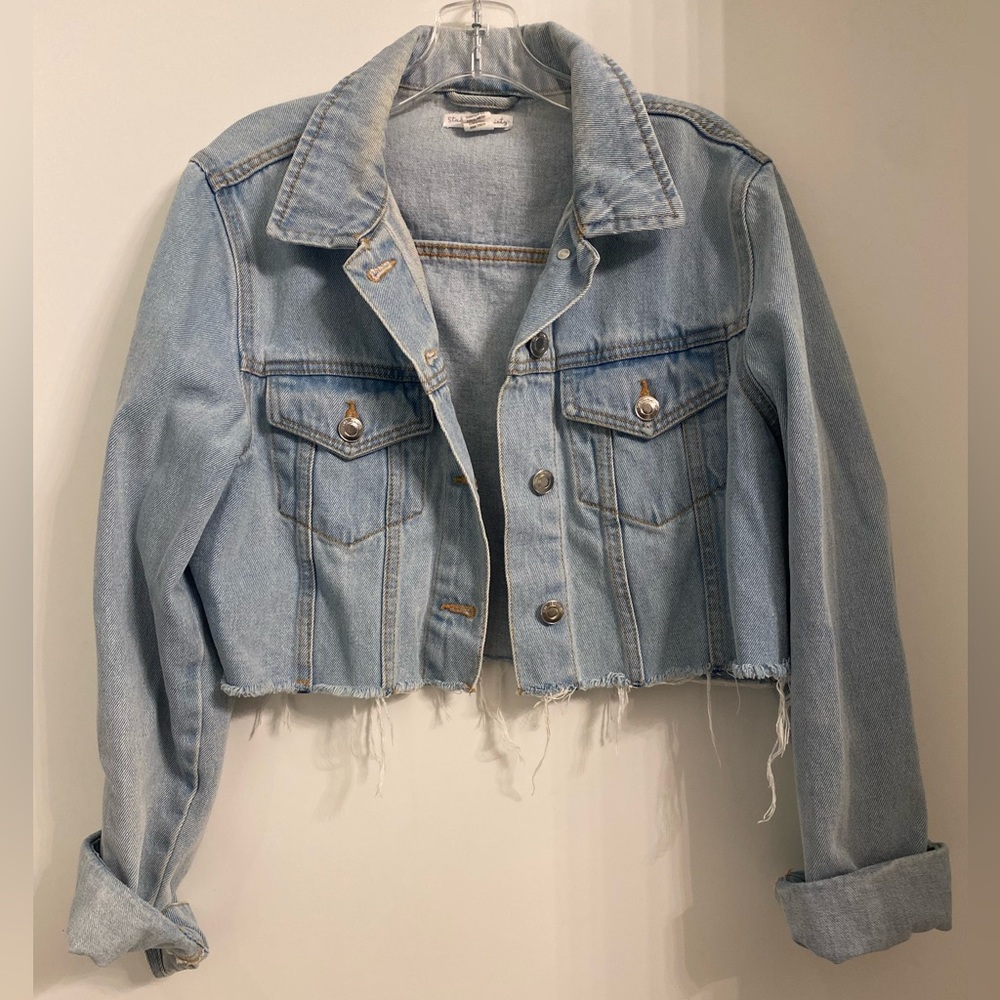 Cropped Denim Jean Jacket